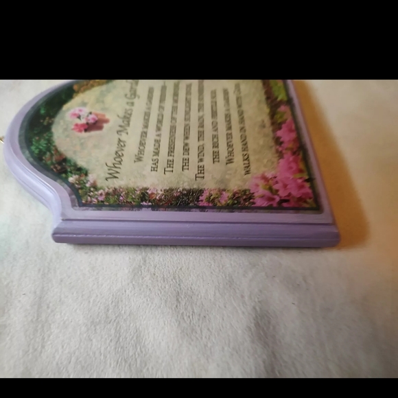 Simple Treasures Plaque, NWT, Inspirational, Purple, Garden, Poetry - Picture 9 of 12